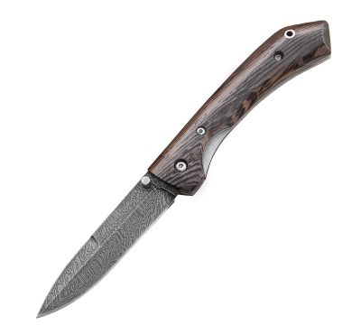 Нож Складной №3 из дамасской стали